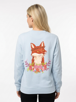 Devoted Fox Unisex-Sweatshirt, Blau Rückansicht