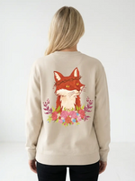 Devoted Fox Unisex-Sweatshirt, Natur Rückansicht