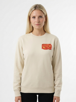 Devoted Fox Unisex-Sweatshirt, Natur Vorderansicht