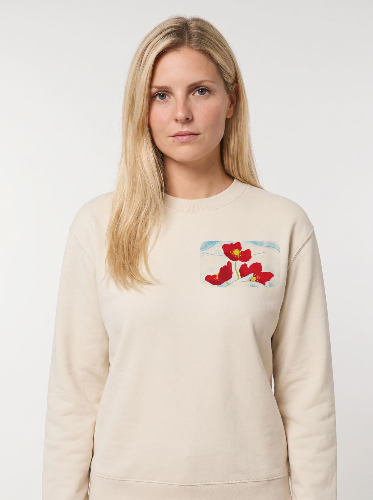 Dreamer Girl Unisex-Sweatshirt in Natur, Vorderansicht