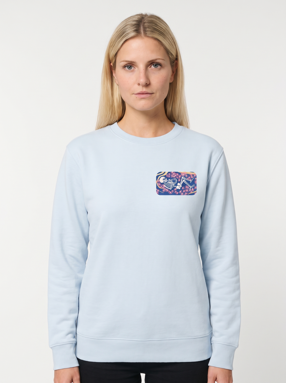 Tree of Life Unisex-Sweatshirt in Eisblau, Vorderansicht