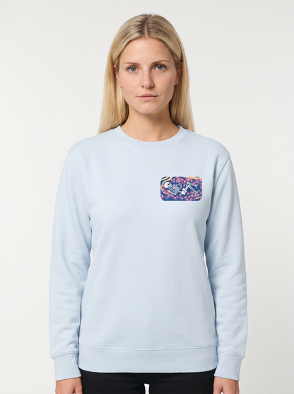 Tree of Life Unisex-Sweatshirt in Eisblau, Vorderansicht